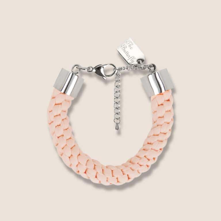 braided bracelet pink