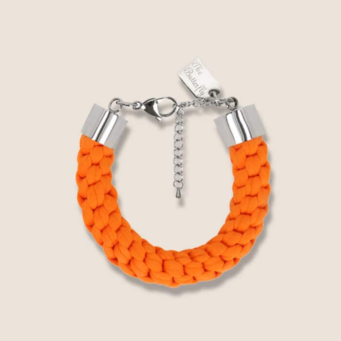 braided bracelet orange
