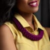 braided necklace purple