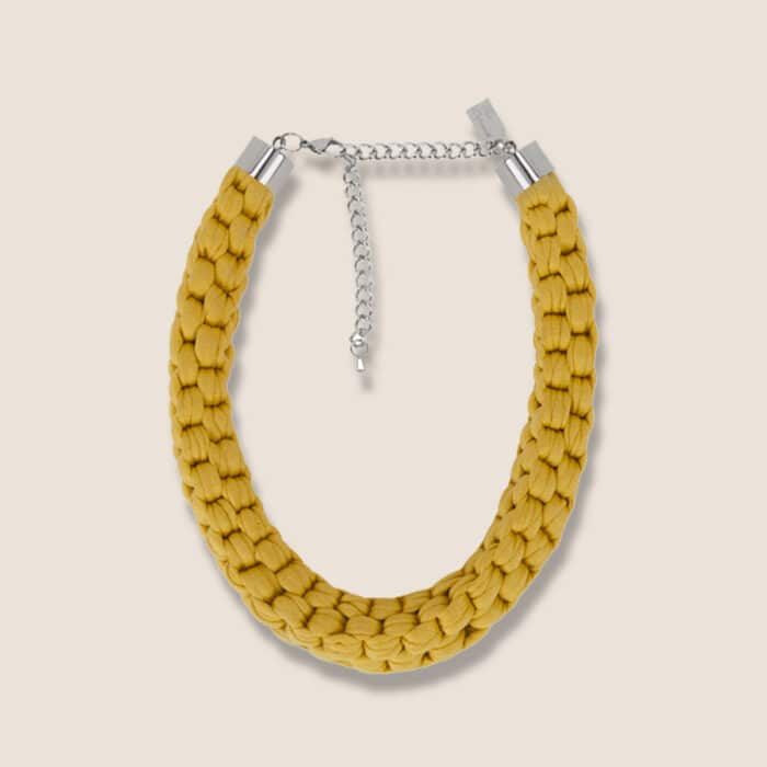 braided necklace yellow