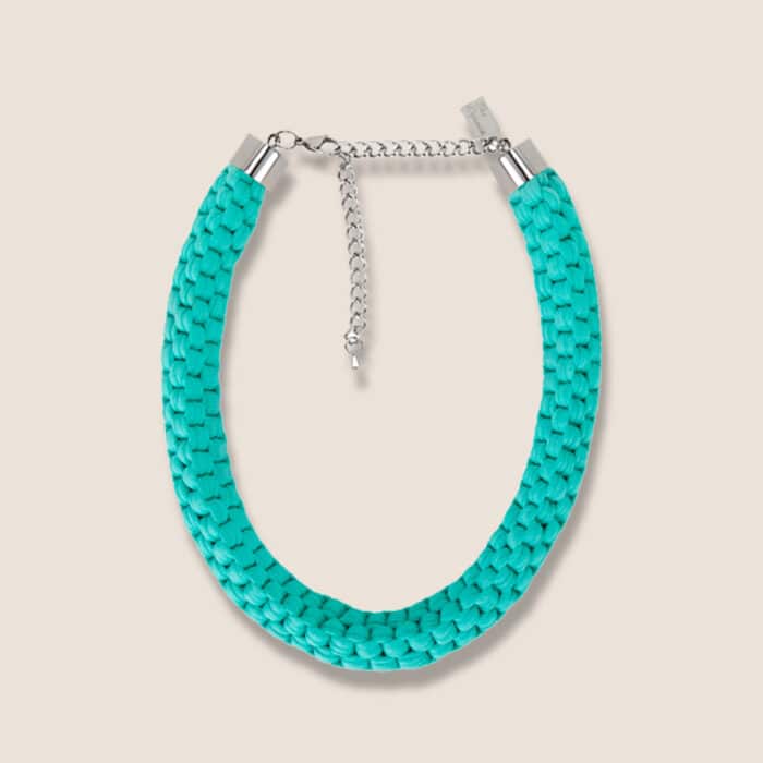 braided necklace turquoise