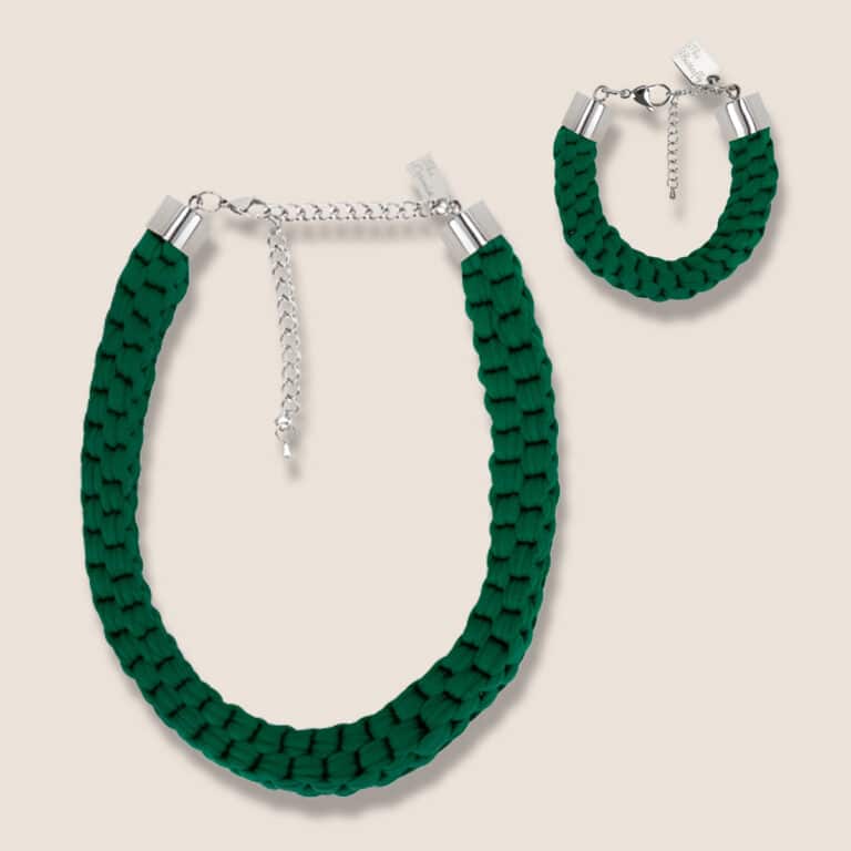handmade jewellery set green